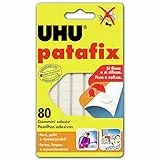 UHU Patafix 41710 - Gomma adesiva removibile, Bianco, confezione da 80 gommini