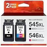 KEENKLE PG-545XL CL-546XL Cartucce d'Inchiostro Sostituzione per Canon 545 546 XL per Canon Pixma MG2550S MX495 TS3150 TR4550 MG2550 MG3050 MG2950 MG2450 TS3151 TR4551 TS3350 (Nero Tri-Colore, 2-Pack)
