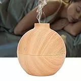Diffusori di oli essenziali, diffusore di aromi, umidificatore da tavolo Mini LED USB Air, per camera da letto, ufficio(Grano di legno chiaro)