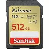 SanDisk Scheda SDXC Extreme da 512 GB + RescuePro Deluxe, fino a 180 MB/s, UHS-I, Class, 10, U3, V30