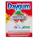 Daygum Protex Fragola Gomme da Masticare Senza Zucchero, Chewing Gum Gusto Fragola, 2 Astucci