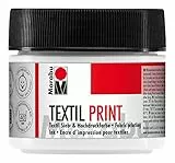 Marabu 17030050970 - Tintura Tessile a Base di Acqua, inodore e Resistente alla Luce, Lunga Durata, per Tessuti Chiari e Scuri, 100 ml, Colore: Bianco Titanio