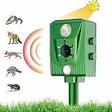 Repellente Gatti, Repellente Ultrasuoni Energia Solare, Ultrasuoni per Gatti con Luce LED Allarme Selezionabile 5 Modalità, Frequenza Regolabile, Repellente Animale
