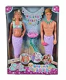 Simba Steffi Love Mermaid Family - Bambola a forma di sirena in gravidanza con kevin, con lettino, 29 cm, per bambini a partire dai 3 anni