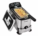 Venga! Friggitrice Semi-professionale 3 L, Filtro Olio e Contenitore, 2000 W, Nero/Argento, VG FT 3012