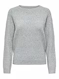 ONLY Onlrica Life L/S Pullover Knt Noos Maglione, Chiaro Grigio Melange, XS Donna