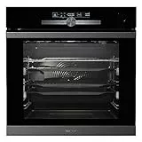 Hisense, BSA66334PG, Forno Elettrico da Incasso, Multifunzione Termoventilato con Vapore, Capienza XXL 77L, Pulizia Pirolitica, 13 Funzioni Cottura, Nero, guide telescopiche, sonda di temperatura