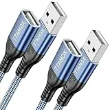 XGMATT 3M 2Pack Cavo di prolunga USB 2.0 da maschio a femmina cavo di prolunga USB ad alta velocità di trasferimento dati compatibile con webcam, tastiera USB, gamepad, stampante, flash drive, blu