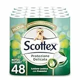 Scottex Carta Igienica Protezione Delicata, Confezione Da 48 Rotoli