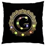 nobrand Alfabeto Inglese Cuscino Peluche Federa Morbida Coperta Decorativa Federa per Divano Camera da Letto Auto Sedia-G