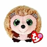 Ty Beanie Balls Hazel Il Riccio con Gli Occhioni Verdi Glitter, Animaletti di Peluche Morbidi e Tondi da Collezionare 8 cm T42500