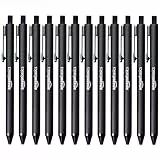 Amazon Basics - Penna a sfera a scatto - Nero - Confezione da 12