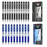 GC QUILL Penne a Sfera Roller con Inchiostro a Gel 12 Nere e 10 Blu Combinazioni per Lavoro, Scrittura, Appunti, Studio, Journaling GC-GP22