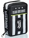 Seven Astuccio Scuola Juventus 3 Zip, Bianco Nero, Triplo Scomparto Accessoriato Con Matite, Penne e Pennarelli, Accessori Juventus Scuola & Tempo Libero, Accessori Per Zaino Bambini e ragazzi