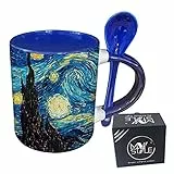 My Custom Style Tazza Blu+cucchiaino#Arte-Notte Stellata, Van Gogh#325ml