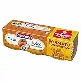 Plasmon Omogeneizzato Frutta Mela 80g 24 Vasetti con Mele Italiane, 100% naturale, con aggiunta di Vitamina C