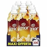 Lenor Ammorbidente Lavatrice Concentrato, Oro E Fiori Di Vaniglia, Freschezza Di Lunga Durata E Morbidezza Di Origine Vegetale, Lenzuola Profumate Fino A 1 Settimana
