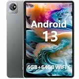 WIFI 6 Android 13 Blackview Tablet 10,1 Pollici, Tab 70 Wifi Tablet PC 6+64GB(2TB TF), 3 Telecamere/Bluetooth 5.0/6580mAh,1280*800 HD+ IPS/Widevine L1/Google GMS/Type-C/OTG/2 Anni Garanzia-Grigio