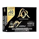 L'Or Capsule Caffè Espresso Ristretto Intensità 13, Confezione da 40 Capsule in Alluminio