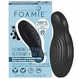 Foamie Detergente viso solido per pelle grassa con carbone attivo e olio Tea Tree - Detergente per pori 100% vegano e senza plastica 60g