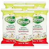 Citrosil Home Protection - Salviette Multisuperfici Igienizzanti, Rimuovono Sporco, Germi e Batteri, con Vere Essenze di Limone, 40 Panni x 6 Confezioni