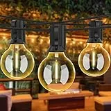 Bomcosy Catena Luminosa Esterno 15M, Luci da Esterno LED Catene Luminose per Esterni con 25+1 G40 Filo Lampadine Luminarie Lucine da Esterno Decorative per Giardino Natale Terrazza Matrimonio Partito