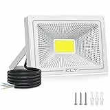 CLY 50W Faretto LED da Esterno, Luci a LED per Esterni Impermeabile IP66, 4300LM Proiettore Faro LED da Esterno Bianca Fredda 6500K, Luce di Sicurezza per Giardino Cortile Garage Piazza