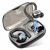 Cuffie Bluetooth Sport, Auricolari Bluetooth 5.3 con Gancio, 48H Cuffie Wireless Running con HD Microfono, Impermeabile IP7 Cuffiette per Correre, Stereo Hi-Fi, Cuffie In-Ear Cancellazione Rumore