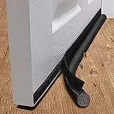 Faffooz Paraspifferi Sottoporta Paraspifferi Per Porte Striscia Di Tenuta Inferiore Della Porta Può Prevenire Efficacemente Vento, Polvere, Insetti e Isolamento Acustico (Unilaterale-nero)