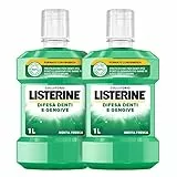 Listerine Collutorio, Difesa Denti e Gengive, Tripla Azione, Denti Forti, Gengive Sane, 2 Confezioni da 1L