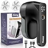Ziitty Levapelucchi Elettrico, Rimuove i Pelucchi per 3 Livelli di Potenza Regolabili, Taglia Pelucchi a 6 Lame per vari Tessuti Perfetto per i Regali di Famiglia per le Donne(Nero)