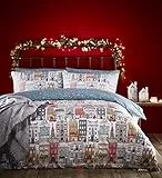 Furn Città Festive Town Db Duvet Set Mult, Cotone Poliestere, Multicolore, Double