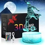 Zeaky Luce Notturna Calcio per Bambini, Giocattoli con Lampada a Illusione a LED con Cambio Colore 16 e Telecomando, Regalo di Compleanno di Natale per Ragazzi o Ragazze