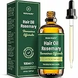 WoldoHealth Olio per capelli con olio di rosmarino, biotina, Vitamina E & B7-100ml con pipetta per un facile do