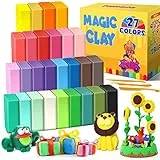 ESSENSON Argilla da Modellare – 27 Colori Pasta Modellabile Magica Essiccante all'Aria per Bambini, Regalo per Ragazzi e Ragazze dai 3 ai 12 Anni