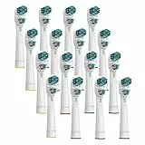 KongKay Testine di ricambio per testine per spazzolino da denti Dual Clean, generiche doppie testine compatibili con spazzolino elettrico Braun, 16 pezzi