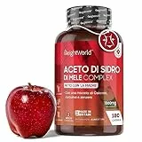 WeightWorld Aceto di Sidro di Mele Con Madre, 180 Capsule Vegane con Curcuma, Pepe di Caienna e Zenzero - Apple Cider Vinegar Complex da 1860mg, senza OGM