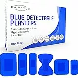 Jfa Medical - Cerotti assortiti, 6 misure, 100 cerotti per confezione, colore: Blu