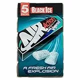 Vigorsol Air Action Black Ice, Gomme da Masticare Senza Zucchero, Chewing Gum Gusto Menta, Confezione da 5 Stick