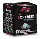 Caffè Trombetta L'Espresso, Capsule Compatibili Nespresso, Decaffeinato - 10 Capsule