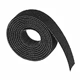 D-Line CTTAPE20001 Gestione dei Cavi-Fascia Riutilizzabile, Nero, 1.2 m