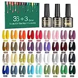 TORMAY 39pz Smalti Semipermanenti Per Unghie, 36 Colori con Base, Top e Matt Coat, Gel Professionali，8ML
