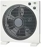Ardes AR5B29 Ventilatore Portatile Quadrato Rinfrescante da Pavimento o Tavolo con 5 Pale e 3 Livelli di Intensità Rotazione 360 Gradi e Timer Ventilatore da Terra Bianco Box Floor