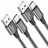 RAVIAD Cavo USB Tipo C [2Pezzi, 2m] Nylon Cavo USB C di Ricarica Rapida e Trasferimento Dati per Samsung Galaxy S9/ S8/ Note9/ 8, Huawei P20/Mate20,MacBook, OnePlus 6T, Smartphone