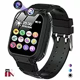JUBUNRER Smartwatch Bambini Orologio Digitale Bambino con Telecamera Musica Orologio Telefono Chiamata Vocale SOS Giochi Sveglia, Bambina Ragazza e Ragazzo 3-12 Anni Regalo