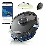 Shark RV2620WD AI Ultra Robot aspirapolvere e mocio con navigazione Matrix Clean, tecnologia CleanEdge, perfetto per peli di animali domestici, funziona con Alexa, nero