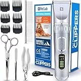 PetLab Tosatrice per Cani Professionale Tosatrice Rasoio per Cani Pelo Lungo Professionale Toelettatura Tosatore per Cani Gatti Professionale Macchinetta Tosa Pelo Cane