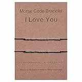 CheersLife 2 Ti Amo Codice Morse Bracciali Coppie Amicizia Uomo Donna Fidanzato Fidanzata Abbinamento Relazione Perline Braccialetto Set Gioielli Regali Per Lui E Lei Regali Di San Valentino