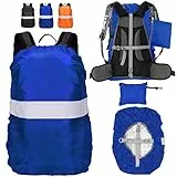 Hiwalker Copri per Pioggia Scuola Trolley Coprizaino Impermeabile 20L 30L 40L 50L 60L Sacca Antipioggia Zaino Trekking Campeggio Escursionista Parapioggia Zaino (S(30-40L), Blu)