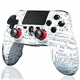 BMSARE Controller per PS4 Wireless, Controller Gamepad Joystick per PS4 Slim/Pro con Dual Shock Vibrazione, 6 Axis Gyro Sensor, Touch Panel, Audio Jack Speaker, 600mAh Batteria (Graffiti)